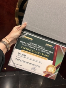 Certificate of Global Woman Award